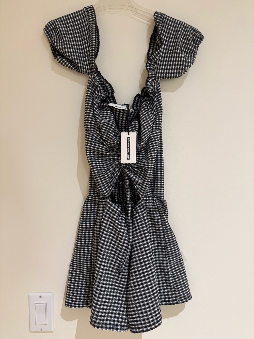 NEW-Black and White Romper, Size XS